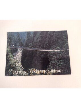 Vintage Capilano Suspension Bridge Postcard British Columbia Canada BC Travel